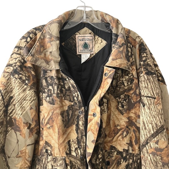 Northwest Territory Men's Hunting Bomber Jacket XL Camouflage‎ Insulated Snaps - Picture 9 of 16